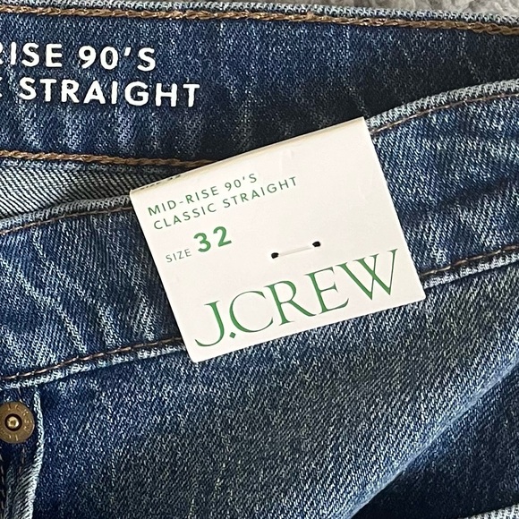 J. Crew Mid-rise '90s classic straight-fit jean in Birchwood wash Blue Sz 32 - Picture 9 of 12
